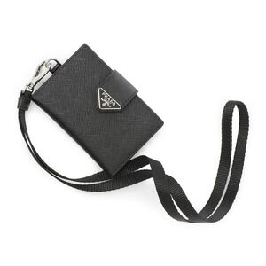 Prada Card Wallet Strap Black
